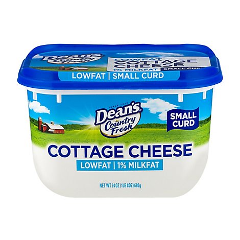 Deans Country Fresh Cottage Cheese Low Fat 1% Milk Fat - 24 Oz