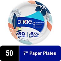 Dixie Everyday Paper Plates Printed 6 7/8 Inch - 50 Count - Image 1