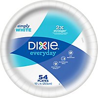 Dixie Everyday Paper Plates White 10 1/16 Inch - 54 Count - Image 2