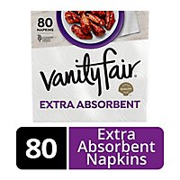 Vanity Fair Everyday Casual Napkins White Paper 2 Ply - 80 Count - Image 1