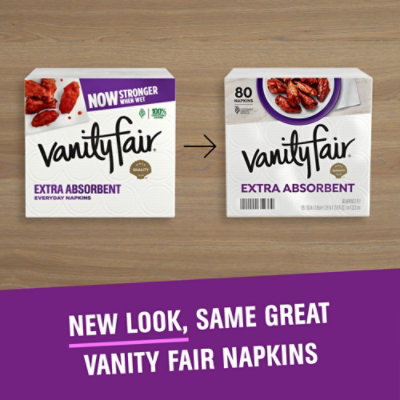 Vanity Fair Extra Absorbent Paper Napkins - 80 Count - Image 3