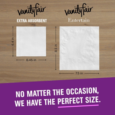 Vanity Fair Extra Absorbent Paper Napkins - 80 Count - Image 4