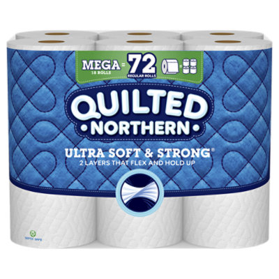 Quilted Northern Ultra & Strong Bathroom Tissue Mega Roll 2 White 18 Roll - Haggen