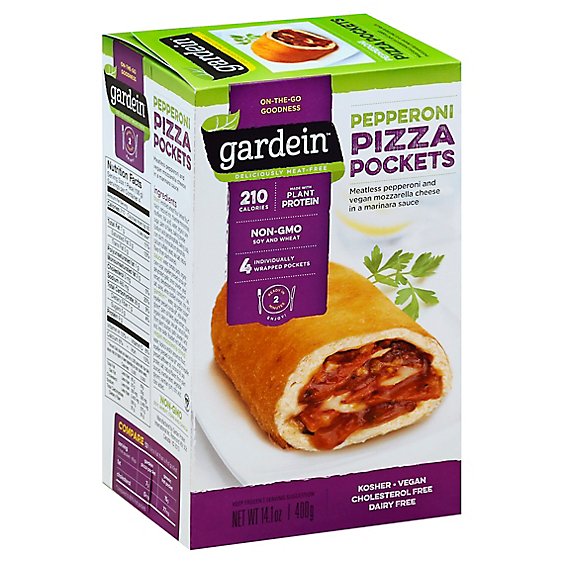 Gardein Meatless Pepperoni Pizza Pockets - 14.1 Oz