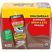 Horizon Organic Chocolate Milk DHA Omega-3 Lowfat - 6-8 Fl. Oz. - Image 3