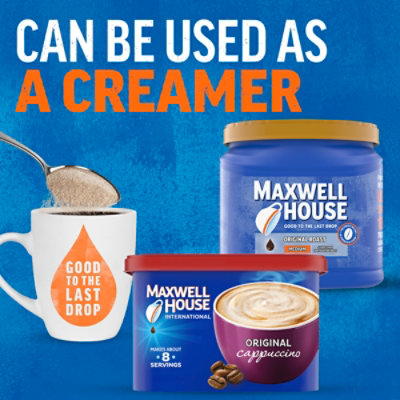 Maxwell House International Original Cappuccino Café-Style Instant Coffee Beverage Mix - 8.3 Oz - Image 4