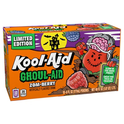 Kool-Aid Ghoul-Aid Scary Berry Artificially Flavored Drink - 10 - 6 Oz - Image 2