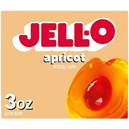 Jell-O Apricot Gelatin Dessert Mix Box - 3 Oz - Image 1