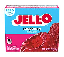 Jell-O Raspberry Sugar Free Gelatin Dessert Mix Box - 0.3 Oz