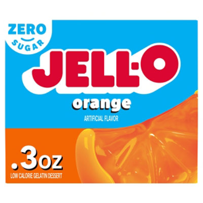 Jell-O Orange Sugar Free Gelatin Dessert Mix Box - 0.3 Oz - Image 2