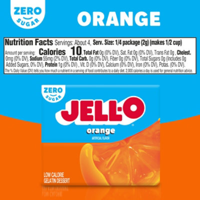 Jell-O Orange Sugar Free Gelatin Dessert Mix Box - 0.3 Oz - Image 8