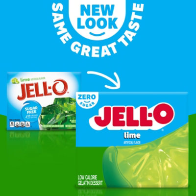 Jell-O Lime Sugar Free Gelatin Dessert Mix Box - 0.3 Oz - Image 2