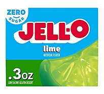 Jell-O Lime Sugar Free Gelatin Dessert Mix Box - 0.3 Oz