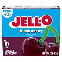 Jell-O Black Cherry Sugar Free Gelatin Dessert Mix Box - 0.3 Oz - Image 5