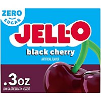 Jell-O Black Cherry Sugar Free Gelatin Dessert Mix Box - 0.3 Oz - Image 1