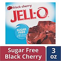 Jell-O Black Cherry Sugar Free Gelatin Dessert Mix Box - 0.3 Oz - Image 3