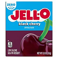 Jell-O Black Cherry Sugar Free Gelatin Dessert Mix Box - 0.3 Oz - Image 4