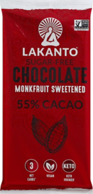 Lakanto 55% Cacao Monkfruit Chocolate Bar - 3 Oz - Image 2