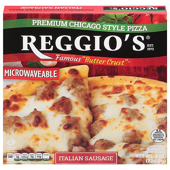 Reggios Pizza Microwaveable Sausage Frozen - 7 Oz