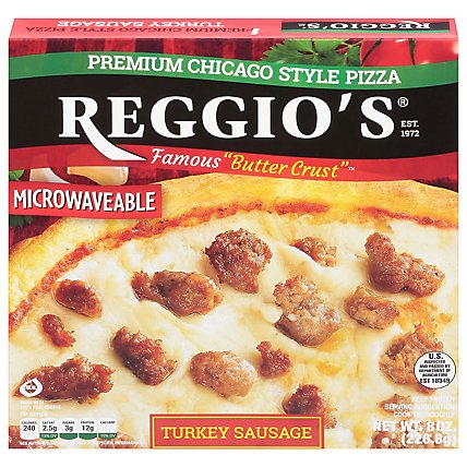 Reggios Pizza Microwaveable Turkey Sausage Frozen - 7 Oz - Image 2