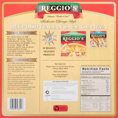 Reggios Pizza Deep Dish Sausage Frozen - 32 Oz - Image 6