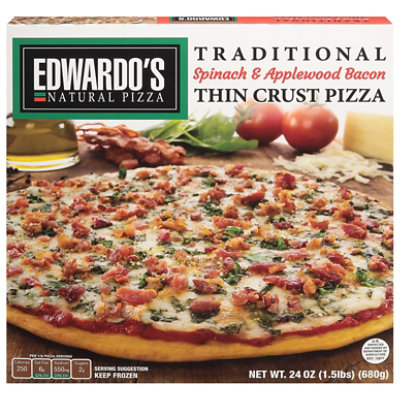 Edwardos Pizza Traditional Thin Crust Sinach Frozen - 24.1 Oz - Image 3