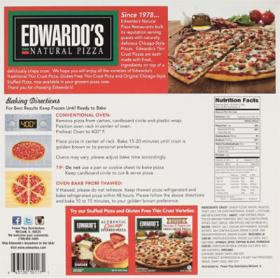 Edwardos Pizza Traditional Thin Crust Sinach Frozen - 24.1 Oz - Image 6