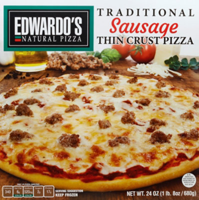 Edwardos Pizza Traditional Thin Crust Sausage Frozen - 24 Oz - Image 2