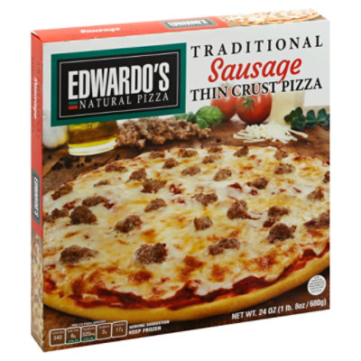 Edwardos Pizza Traditional Thin Crust Sausage Frozen - 24 Oz - Image 1