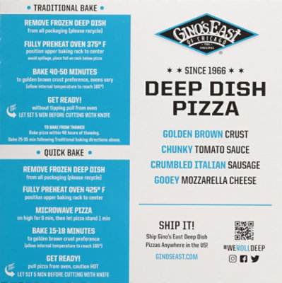 Ginos East Pizza Chicago Deep Dish Sausage Frozen - 32 Oz - Image 5