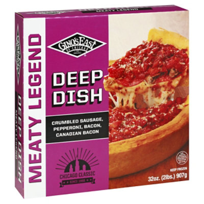 Ginos East Pizza Meaty Legend Frozen - 32 Oz - Shaw's