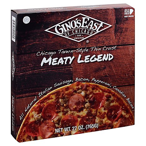 Ginos East Pizza Ts Meat 12 Inch Frozen - 27 Oz