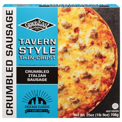 Ginos East Pizza Ts Sausage 12 Inch Frozen - 25 Oz - jewelosco