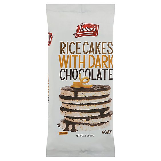 Liebers Dark Chocolate Coated Rice Cake - 3.1 Oz