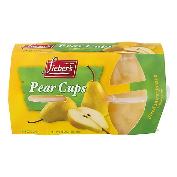 Liebers Pear Fruit Cup - 4 Oz