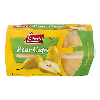 Liebers Pear Fruit Cup - 4 Oz - Image 1