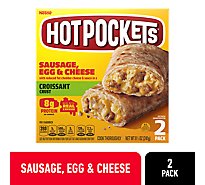 Hot Pockets Sausage Egg & Cheese Croissant Crust Frozen Breakfast Sandwiches Snacks - 8.5 Oz