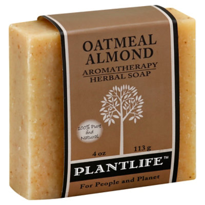 Plantlife Aromatherapy Herbal Soap Oatmeal Almond, 4 Oz - 4 Oz - Image 1