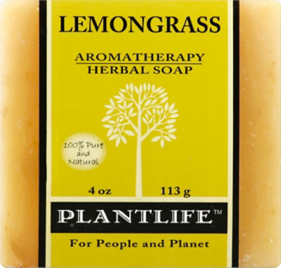 Plantlife Lemongrass 100% Pure & Natural Aromatherapy Herbal Soap, 4 Oz - 4 Oz - Image 2