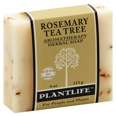 Plantlife Rosemary Tea Tree Aromatherapy Herbal Soap, 4 Oz - 4 Oz - Image 1