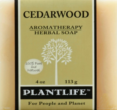 Plantlife Cedarwood 100% Pure & Natural Aromatherapy Herbal Soap, 4 Oz - 4 Oz - Image 2