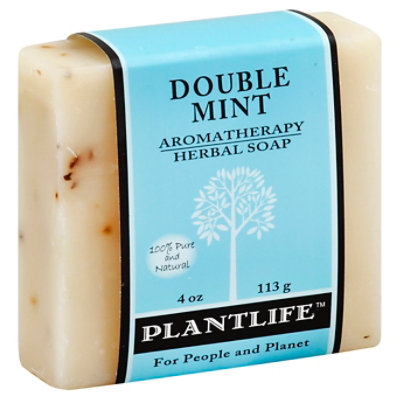 Plantlife Double Mint 100% Pure & Natural Aromatherapy Herbal Soap, 4 Oz - 4 Oz - Image 1