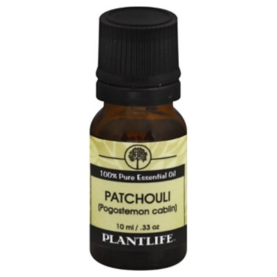 Plantlife Natural Body Care Essential Oil Patchouli, 0.34 Fz - 0.33814 Fl. Oz. - Image 1