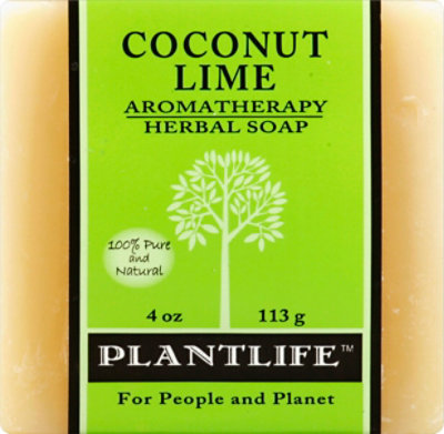 Plantlife Aromatherapy Herbal Soap Coconut Lime, 4 Oz - 4 Oz - Image 2