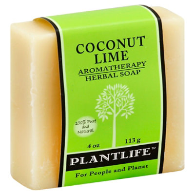 Plantlife Aromatherapy Herbal Soap Coconut Lime, 4 Oz - 4 Oz - Image 1
