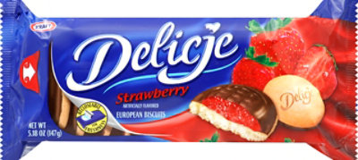 Delicje Strawberry Biscuits - 5.18 Oz - Image 2