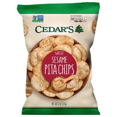 Cedars Sesame Pita Chip - 6 Oz - Image 2
