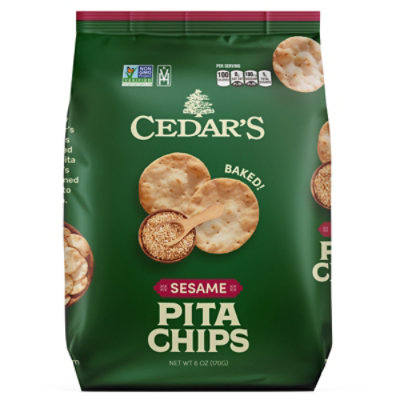 Cedars Sesame Pita Chip - 6 Oz - Image 2