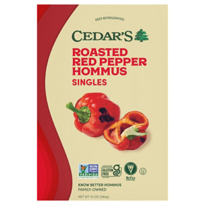 Cedars Red Pepper Hummus 4 Pk - 12 Oz