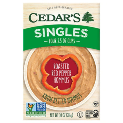 Cedars Red Pepper Hummus 4 Pk - 12 Oz - Image 3